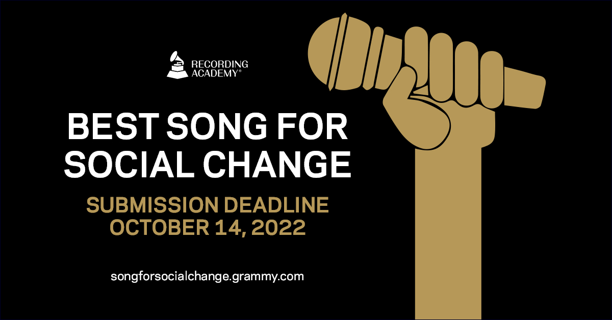 🎵 We are thrilled to announce Best Song For Social Change, a new Special Merit Award curated by a Blue Ribbon Committee. ✨ This award, proposed by our voting members, will recognize songs that have profound social influence and impact: grm.my/3dCZW9i