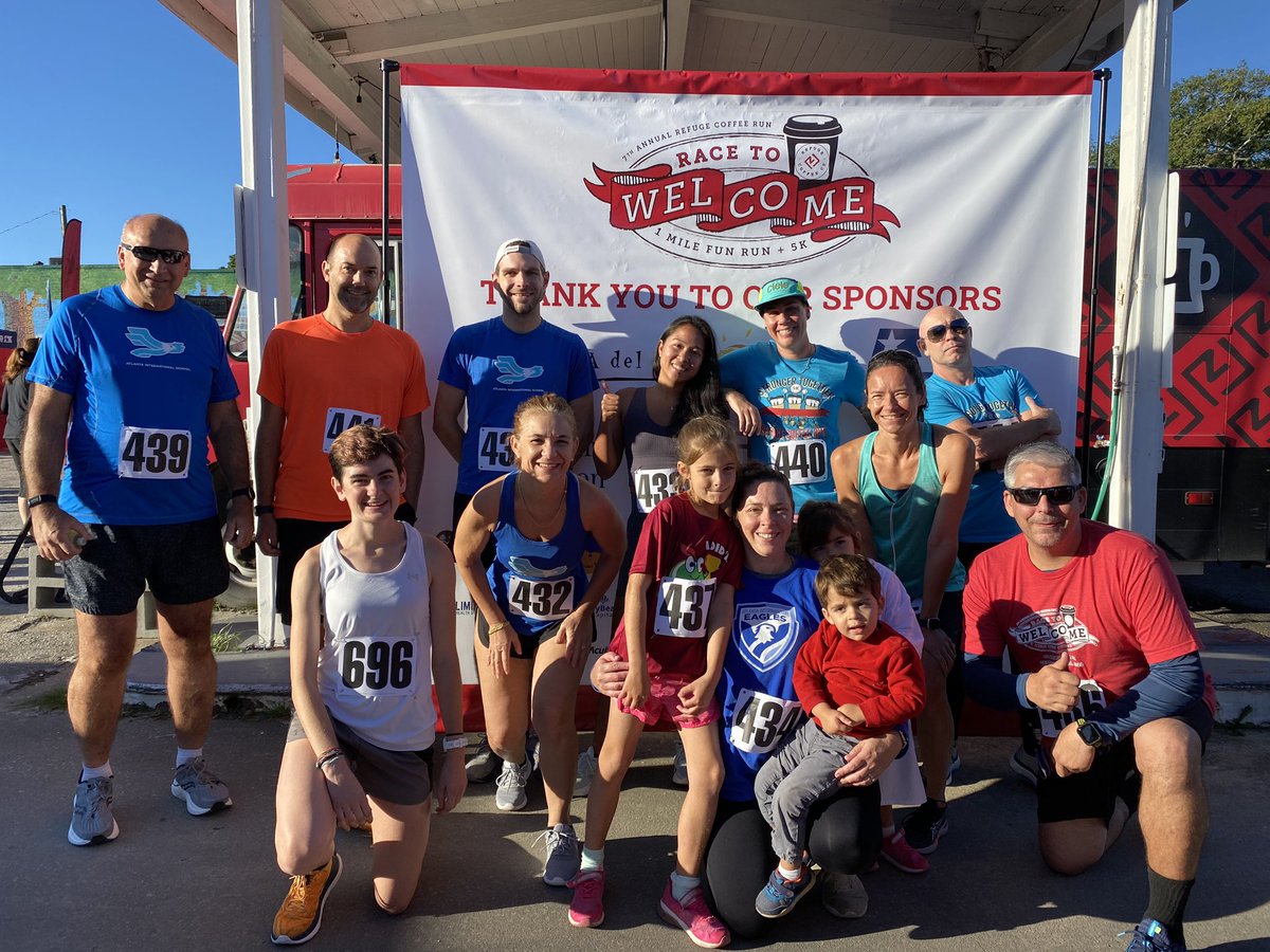 fredatlanta's tweet photo. Congrats @AIS_Eagles Faculty & Staff + families for all making it to the finish line for the 2022 @refugecoffeeco 5k race and fun run. #createrefuge #TogetherAsOne @CarineBouton @edith_aubin @Juliehig @ https://t.co/WfTRqseyL6