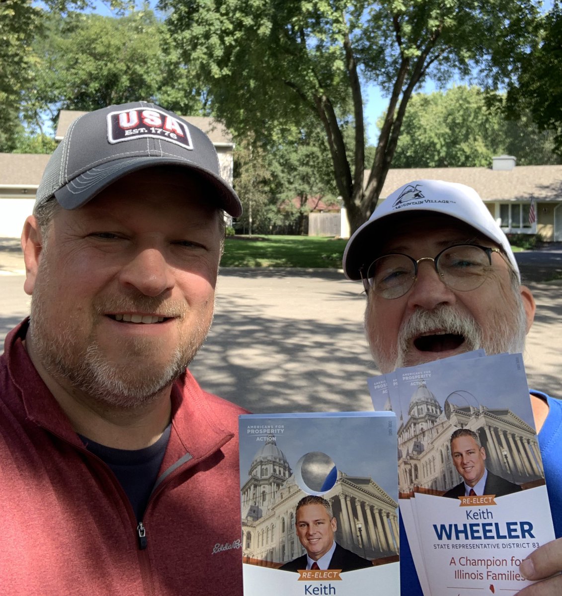 Great day to talk to Oswego residents about why @keithwheeler will continue to fight for them in Springfield. @afpillinois @AFPAction