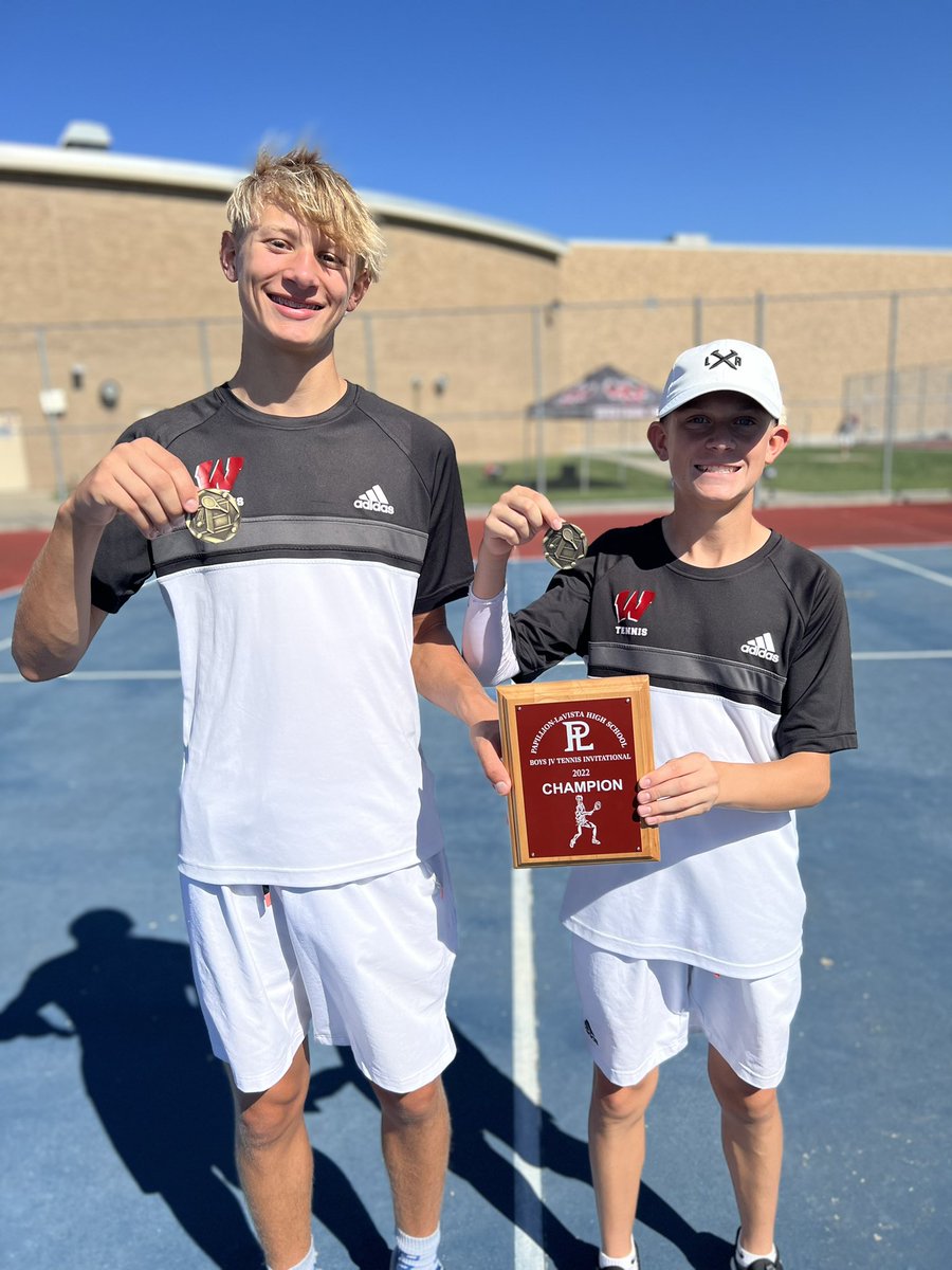 Great morning at the Monarch Invite! It was our first invite and tournament win of the season. Good work and thanks to <a href="/plv_tennis/">Papio Boys Tennis</a> for hosting.<a href="/Westside66/">Westside Community Schools</a> 

Kugler/Bowden 🥇1 doubles 
Kelley/McGill 🥇2 doubles 
Rames 🥇1 singles
Konigsberg 🥈2 singles