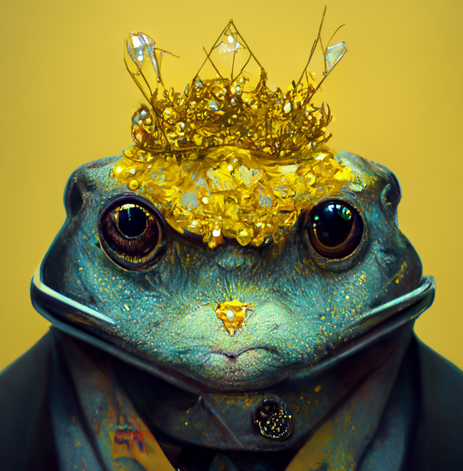 ChosenPepes's tweet photo. Minting soon on https://t.co/x5BhbdAAF9 (because we like to be fair)

exact time released soon 

total of 999 Chosen Pepes, each at .003 Eth.

Will you mint this king?

#fairxyz #aiart #nft #nftcommunity https://t.co/k01kn39csq