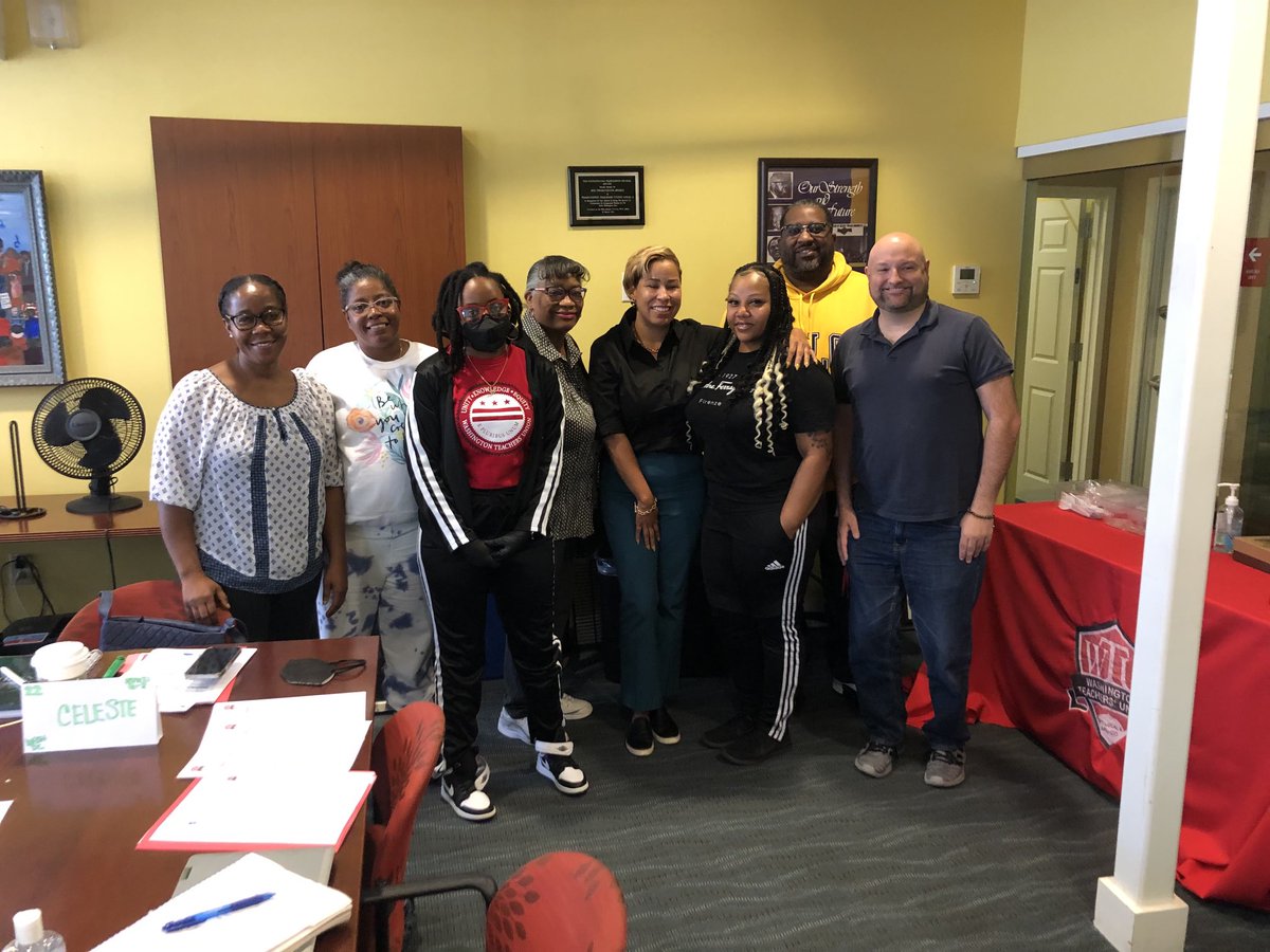 WTUTeacher's tweet photo. New ⁦@WTUTeacher⁩ Leaders meeting with the President Dyana Forester ⁦@DCLabor⁩ ⁦@AFTunion⁩ https://t.co/k4l8sMIkl8