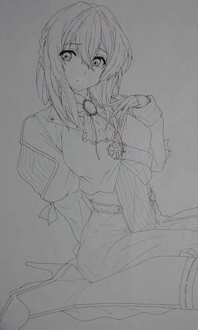 線画のtwitterイラスト作品