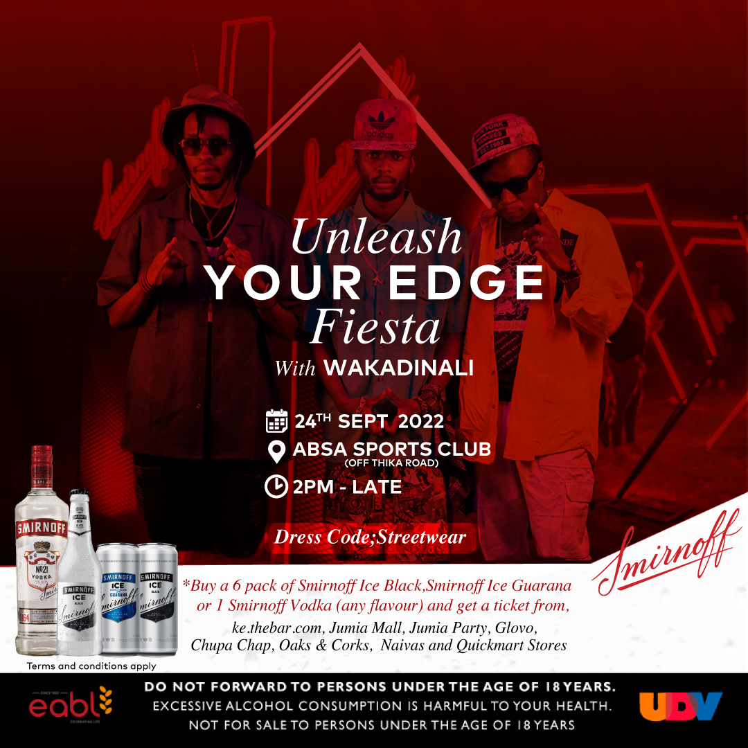 elisha_john's tweet photo. Leo @SmirnoffKE Fika 202 at Absa Sports Club off Thika road from 2pm until late #FlavourWithEdge  Khaligraph Jones &amp; Femi One in the house. Buy a 6 Pack of Smirnoff Ice Black / Smirnoff Ice Guarana or 1 Smirnoff Vodka  of any flavour and get a ticket from: https://t.co/VQDjWpKja5 https://t.co/8Xj9FUj122