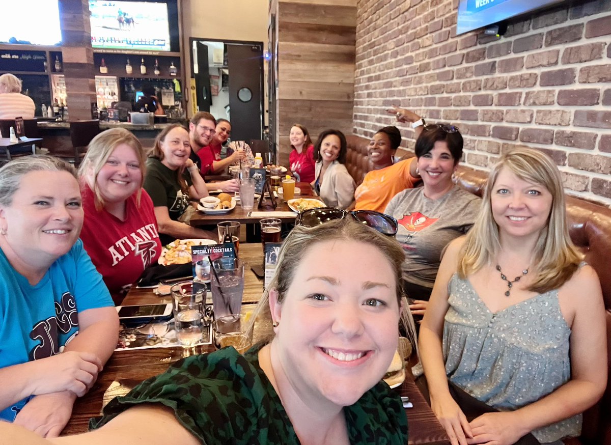 MrsHammondAP's tweet photo. JLMS staff night out was a great way to end the week! Always appreciative of all the parent support we get, even off campus ⭐️ https://t.co/3F0XydR8Bs