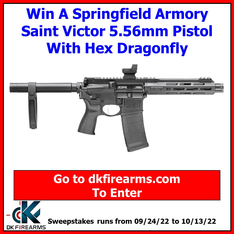 DkFirearms's tweet image. New Gun Giveaway! Win A Springfield Armory Saint Victor 5.56mm Pistol With Hex Dragonfly!

dkfirearms.com/gun-giveaway/

#GunGiveaway