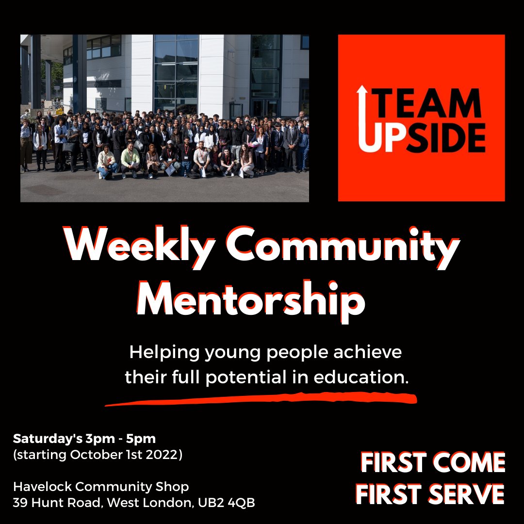 Team_UPside's tweet image. 🚨WEEKLY COMMUNITY MENTORSHIP🚨

Team UPside is providing FREE in-person weekly mentorship to help young people achieve their full potential in education. 

✅ GCSE/A-Level revision
✅ University &amp;amp; Apprenticeship applications
✅ Writing a CV, Applying for jobs etc