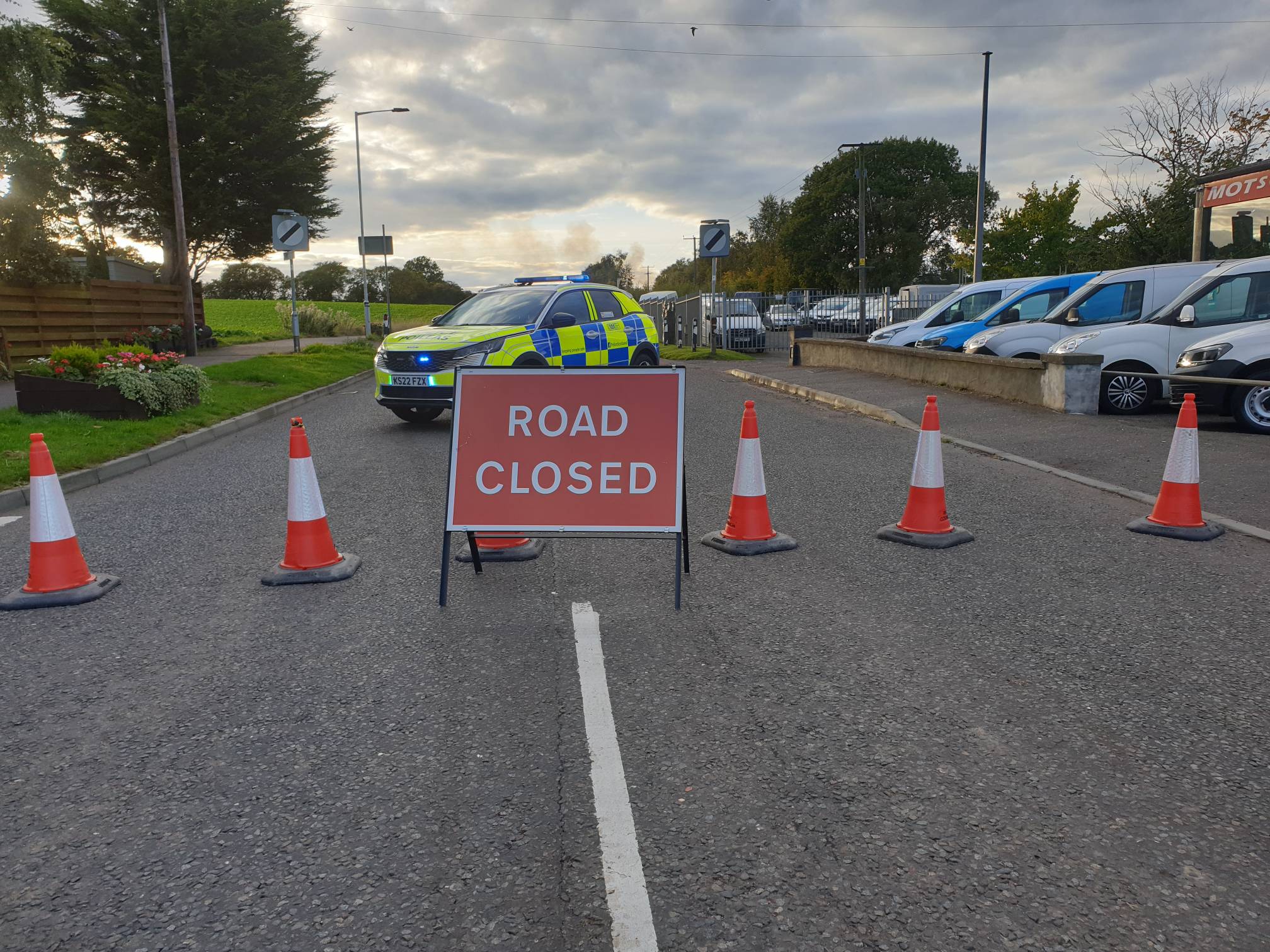 South West Fife Police on Twitter "⛔ Road Closure ⛔ Following a fire