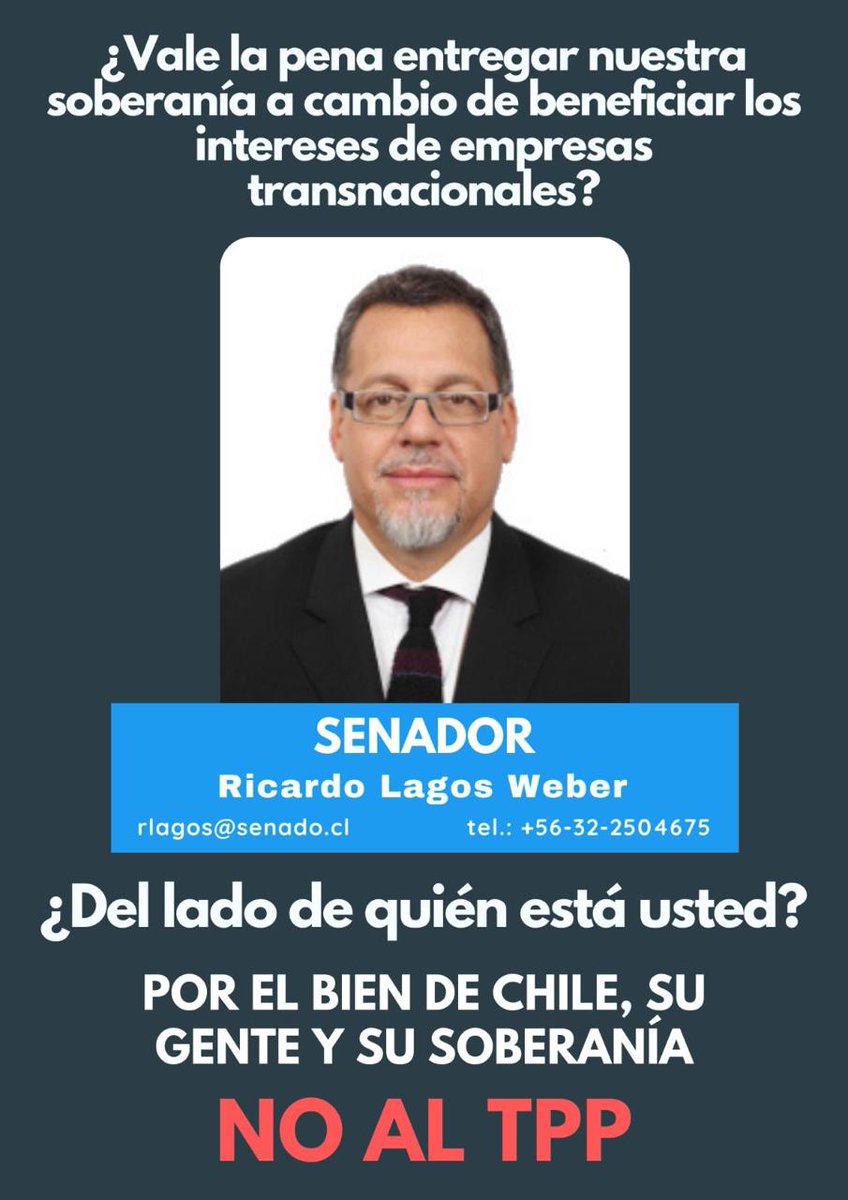 FitoSalinas7's tweet photo. Las trasnacionales quieren quedarse con todo y aprobando el #TPP11 destruirán lo que queda de nuestra producción nacional, por eso #NOalTPP #ChilesinTPP #ChaoTPP11 #NomasTPP11 https://t.co/bdHVbbCQvg
