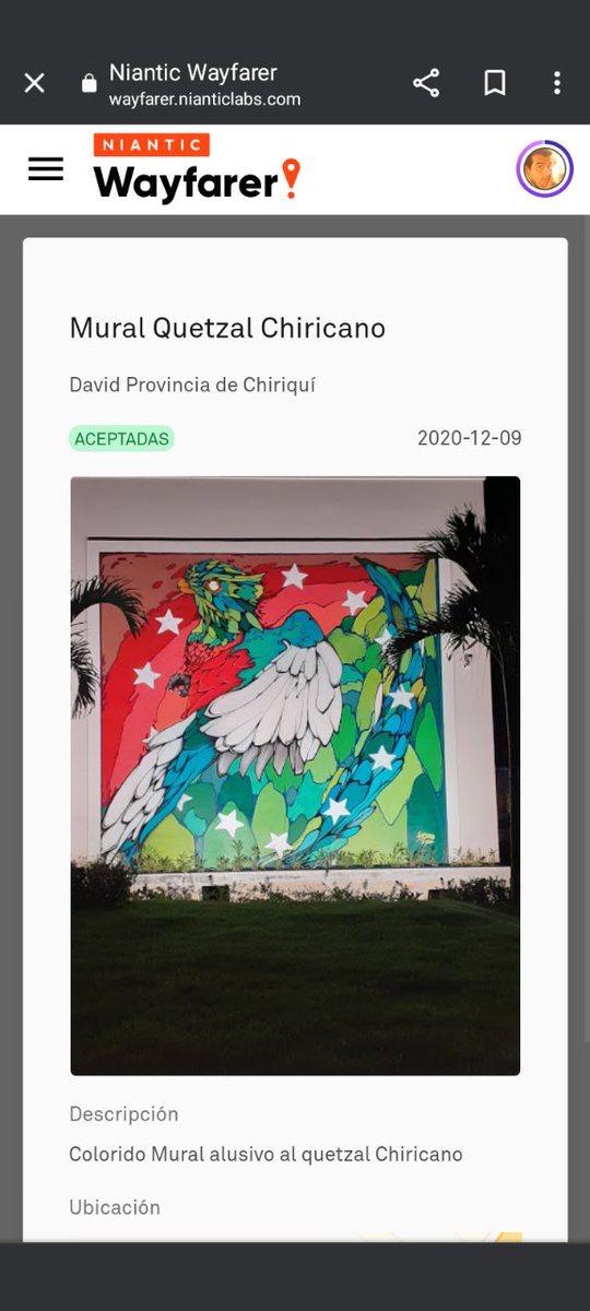 roberto198419's tweet photo. @NianticWayfarer Para mí esta es mi mejor pokeparada ya que con esto muestra parte de la fauna de mi región poniendo el artista en este mural los colores de mi provincia Chiricana en el País de Panamá.
También es un lugar muy visitado en Panamá.
#WayfarerChallengePart1
#Exploration https://t.co/oREDUnE5A6