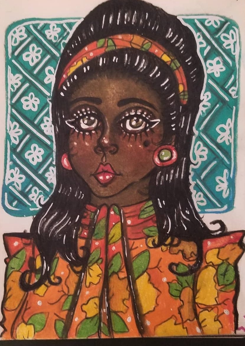 VibrantTendancy's tweet photo. 🧡

Prints for sale! (US shipping only) 
$15.00 
payment via PayPal

#inspired #60s #vintage #character #originalart #watercolor #prismacolor #coloring #artistsontwitter #stylized #fashion #illustration https://t.co/zI9aGtFSuR