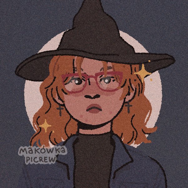 1girl solo hat glasses earrings witch hat black headwear  illustration images