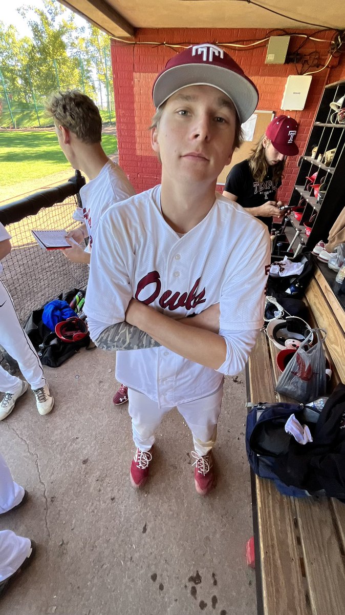 _TUCB's tweet photo. Final score (9): Temple 7, St. Joes 6. Danny “Dimes” McLoughlin with the walk-off single, Connor Ertel with 5 hits, Bobby McFarland with 2 hits, and Avi Cantor with a triple and 3 RBIs. John Davies picks up the W for the Owls. 🦉🦉🦉 #RollOwls #BatBag #D1? https://t.co/JFAJvqXr0A
