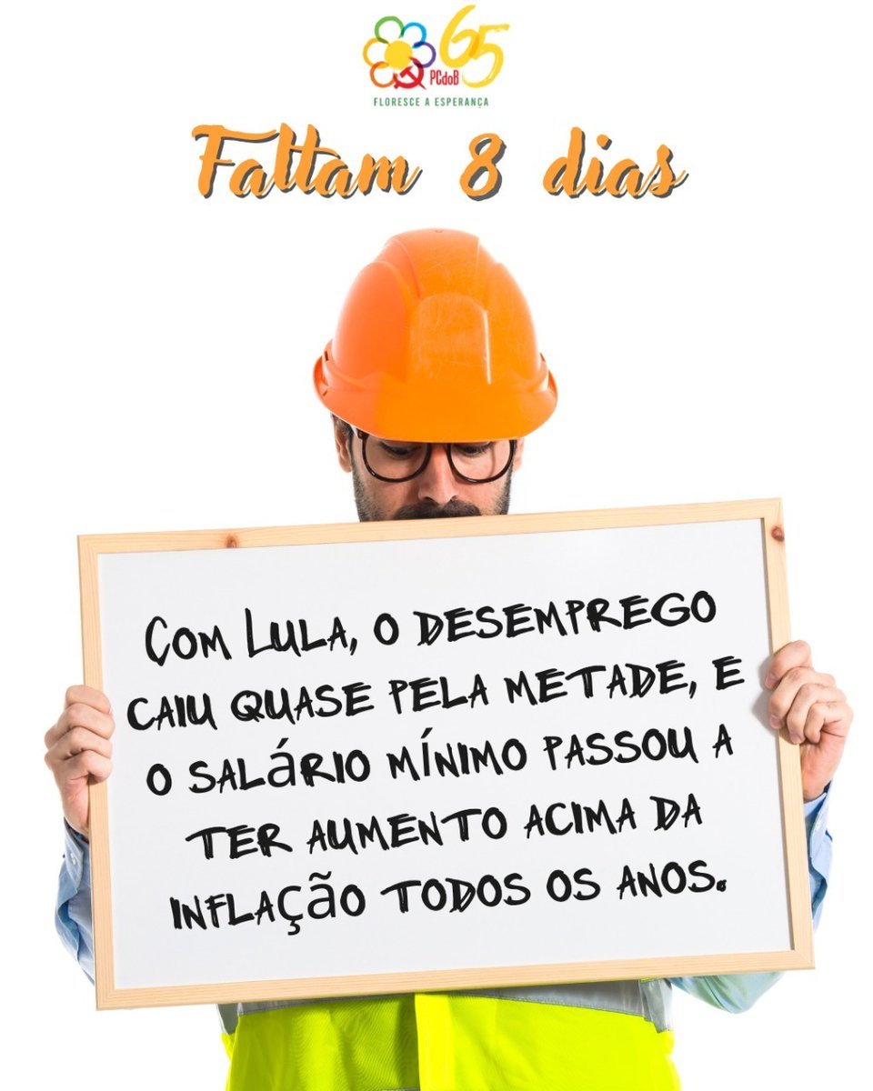 pcdob_oficial's tweet photo. 08 dias para o Brasil voltar a crescer!

Lula é esperança para o povo brasileiro. 🇧🇷❤

#Vote65 #PCdoBcomLula #VamosJuntosPeloBrasil #Lula2022 #Lula #LulaPresidente https://t.co/uKQQ8nd9Qd