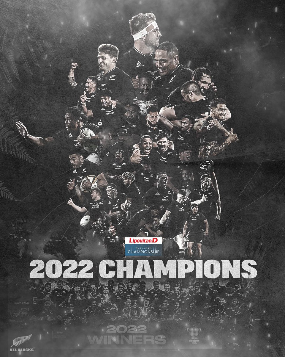 AllBlacks's tweet photo. LipovitanD Rugby Championship winners for 2022 🏆

Thanks for all your support, whānau 🖤 https://t.co/PLEfZWKq9k