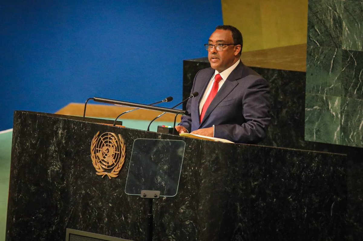 TayeAtske's tweet photo. #UNGA77 Thanks to the resolve &amp; determination of Ethiopians,the design of adversaries against Ethiopia's progress have been frustrated.We have paved a path for peace &amp; recovery relying on the ability of the peace-loving people of Ethiopia to reconcile, make peace among ourselves https://t.co/nXABqMkcbU