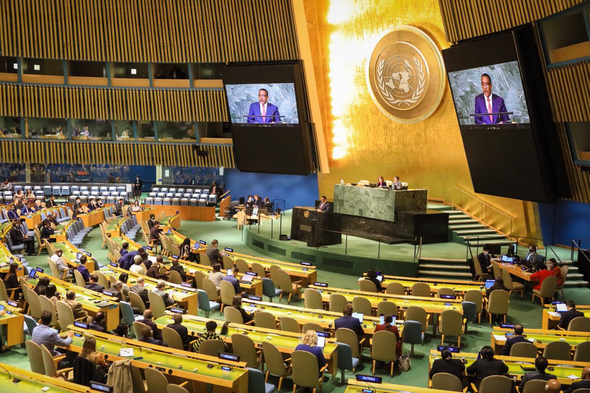 TayeAtske's tweet photo. #UNGA77 Thanks to the resolve &amp; determination of Ethiopians,the design of adversaries against Ethiopia's progress have been frustrated.We have paved a path for peace &amp; recovery relying on the ability of the peace-loving people of Ethiopia to reconcile, make peace among ourselves https://t.co/nXABqMkcbU