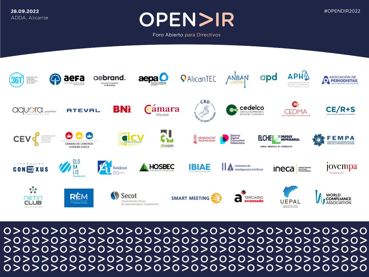 Nos gustan las alianzas. Por eso <a href="/OpendirA/">OPENDIR Alicante</a> tiene una red de asociaciones y entidades colaboradoras 😊Gracias por sumaros <a href="/CBDecisiones/">El Club de las Buenas Decisiones | by UNNIUN</a> <a href="/infocedma/">CEDMA-Marina Alta</a> <a href="/CEV_CV/">CEV</a> <a href="/cchsmadrid/">Cámara de Comercio Hispano-Sueca</a> <a href="/CInnovacionCV/">Club Innovación CV</a> 💡 Juntos llegamos más lejos #OPENDIR2022 my.mtr.cool/jgfjmgfbdh