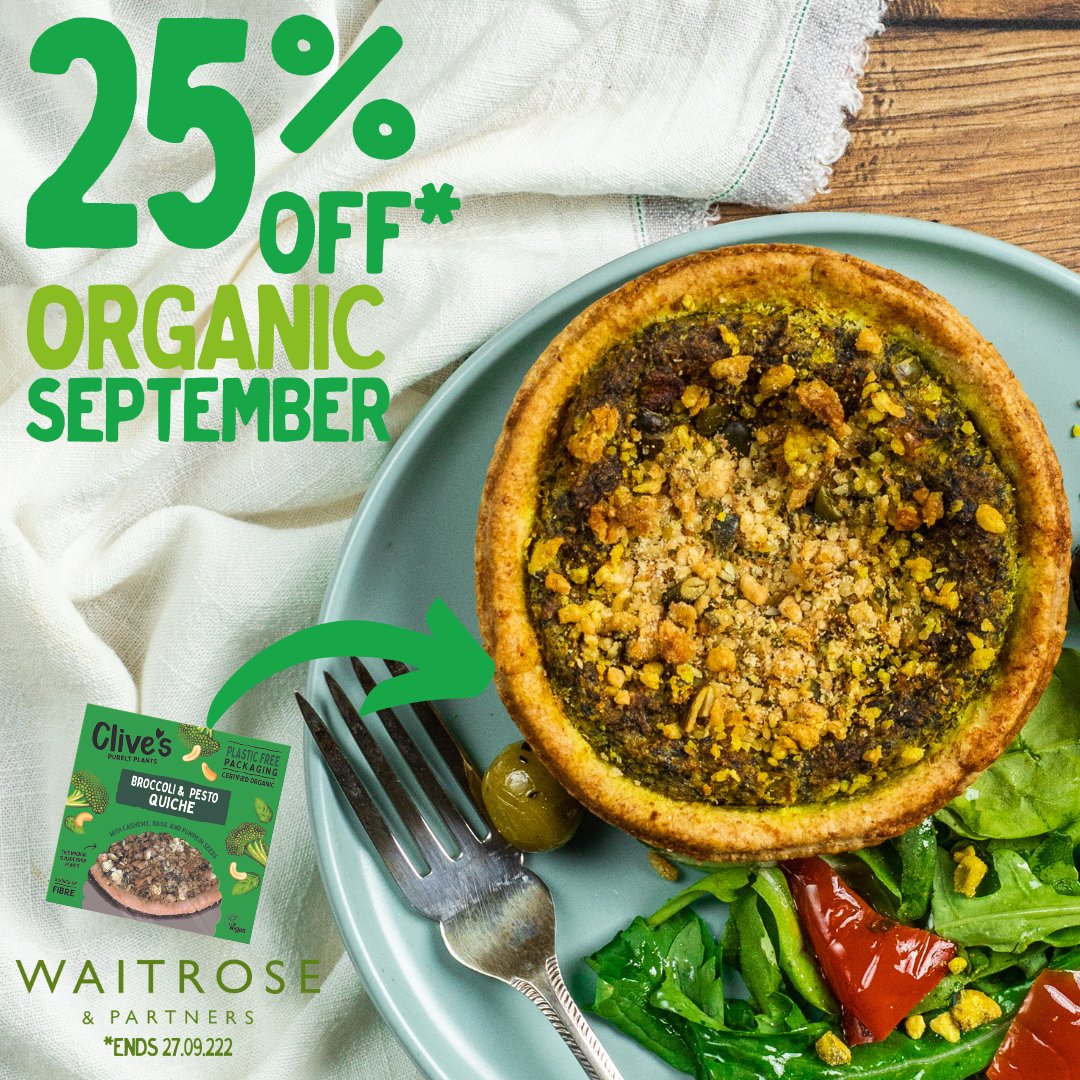 clivespies's tweet photo. 🛒Rolling on down to your local @Waitrose this weekend? Don't forget to pick up one (or more...) of our tasty bakes🥧 which are all 25% off right now*! That's your cosy weekend sorted! 🥰

*offer ends 27th September 2022 

#OrganicSeptember #Clives #Pies https://t.co/yKjHaAtwDI