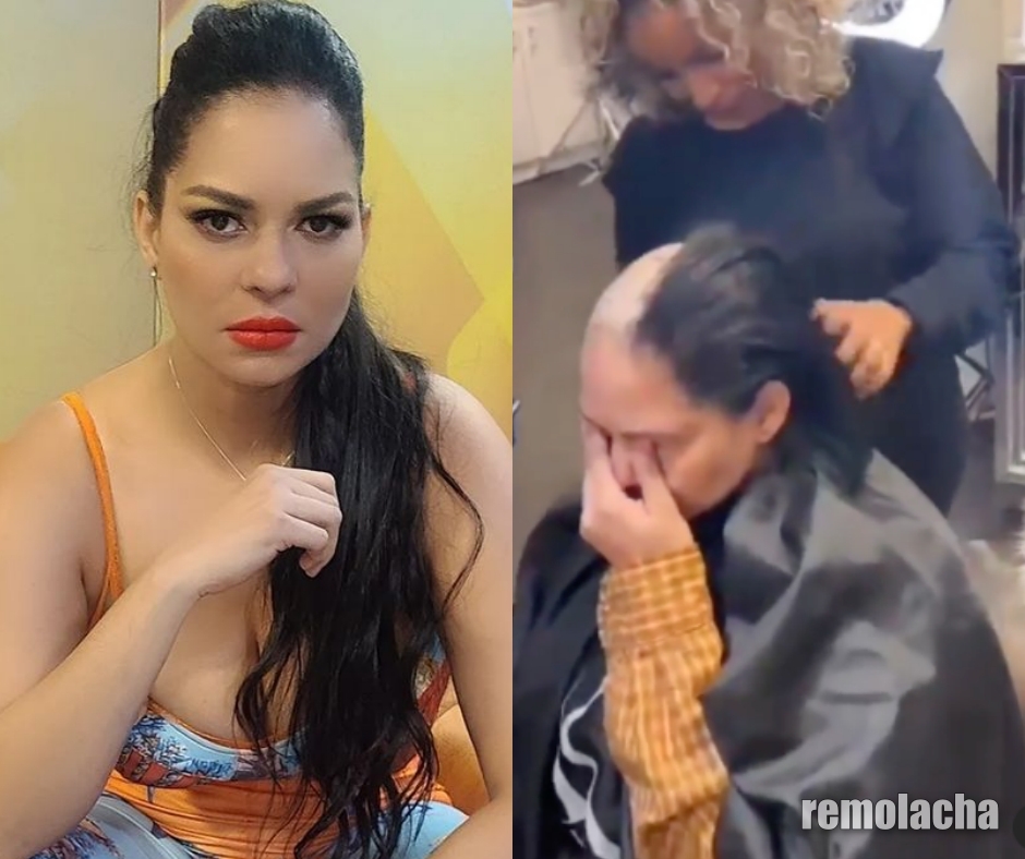 remolacha's tweet photo. La presentadora dominicana Karina Bonilla se rapa la cabeza en apoyo a su madre, quien padece cáncer de mama (video) https://t.co/iIeUg03I4I

#remolachanet https://t.co/yAfBYbgAgt
