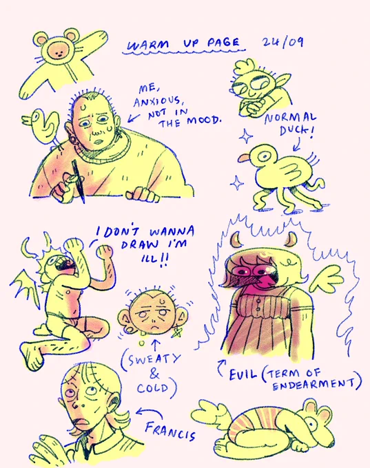 warm up doodles but then i did no more art lol 