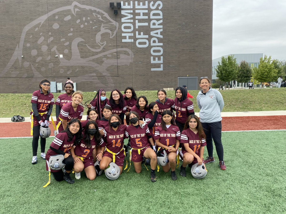 BOYCPathletics's tweet photo. Girls Flag Football remains undefeated and improves to 4-0 after beating Lindblom 20-0! @CPLAthletics @ChicagoBears https://t.co/v5WrfzIipF