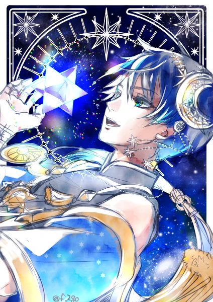 同じくお迎えした勢いで描いた星デュ清書できずにカラーラフで終わってお蔵入りしてた 