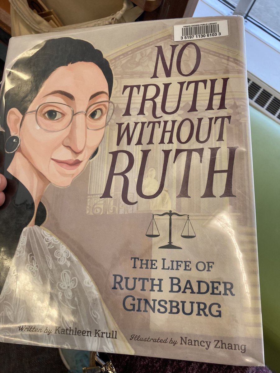 My 4yr old daughter comes to <a href="/pg_library/">Prince George Public Library</a> and we tell her she can take any book she wants. She comes back with this. Never too early to learn about great women. Dad approves! #empowerment