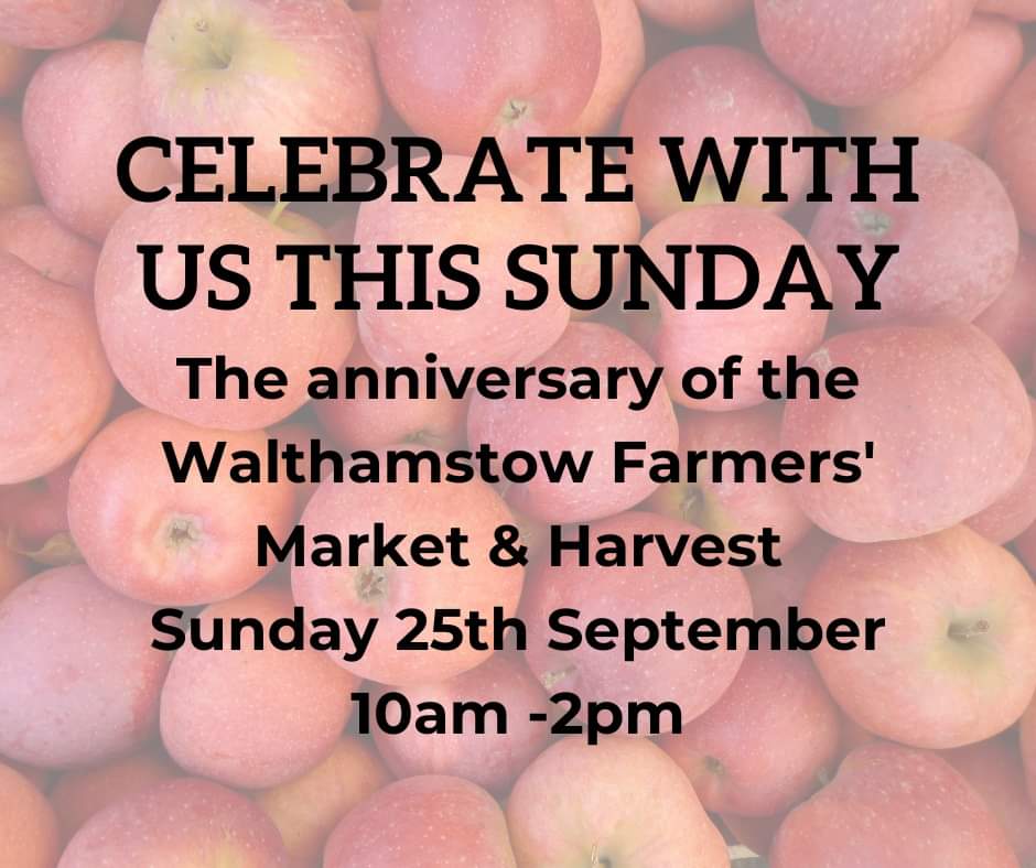 Come and celebrate 15 years of the #E17 <a href="/Londonfarmers/">LondonFarmersMarkets</a> market tomorrow. There will be cake! We are also collecting non-perishable food for our local food banks.
10am-2pm. <a href="/StLukesE17/">StLuke's High St E17</a> <a href="/freshexpression/">Fresh Expressions</a> <a href="/chelmsdio/">Chelmsford Diocese</a> <a href="/churchofengland/">The Church of England</a> #harvest