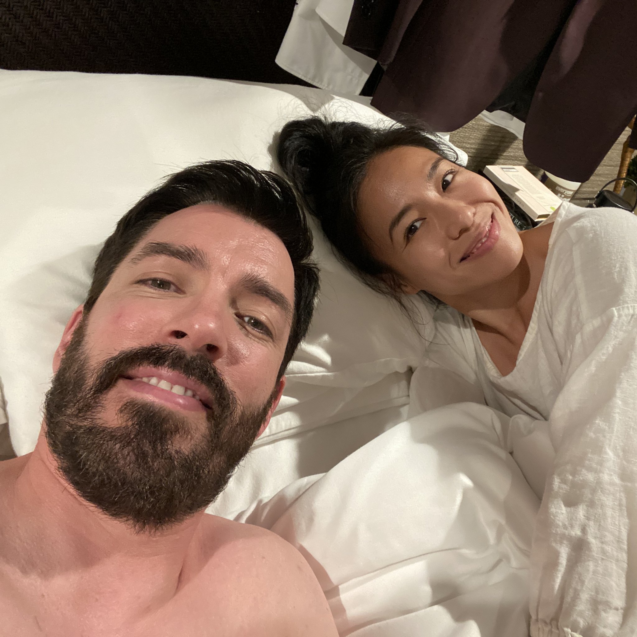 Drew Scott on Twitter "The babe’s asleep by 7 🥳 Time to party… until