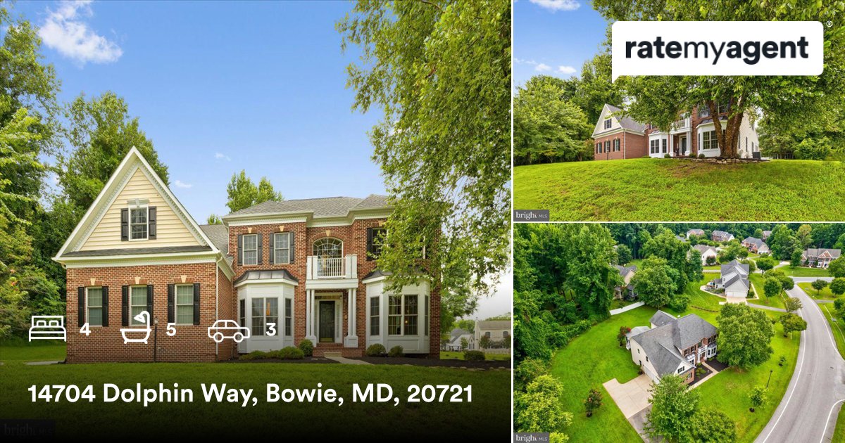 CaroleWRealtor's tweet photo. 🛌 4 🛀 5 🚘 3
📍 14704 Dolphin Way, Bowie, MD, 20721

My latest sale on #RateMyAgent
https://t.co/BUpuJzVLPf

...
#ratemyagent #realestate https://t.co/aLXgXOYLrQ
