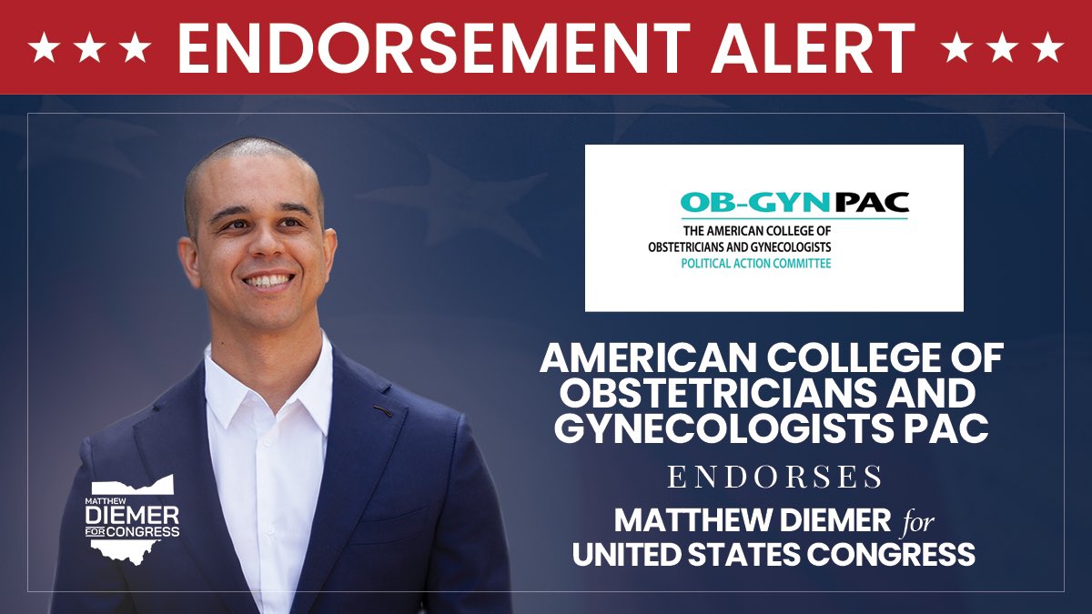 MatthewDiemer's tweet photo. Abortion is essential healthcare, and reproductive rights are human rights—end of story.
I'm proud to be endorsed by the American College of Obstetricians and Gynecologists Political Action Committee. #OBGYNPAC @ACOGAction https://t.co/WUhxmRrbpV