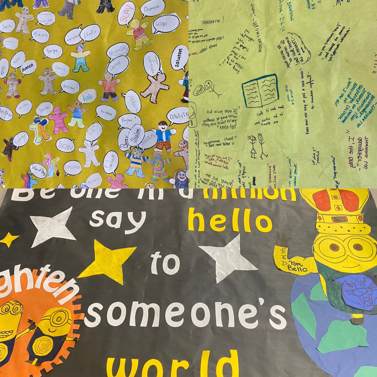 PineViewMiddle's tweet photo. Thank you Ss for the creative & powerful words shared w/the βStart with Helloβ Week banners #ibknowledgeable #ibstrong #StartWithHello #sandyhookpromise https://t.co/rfv57usAVV