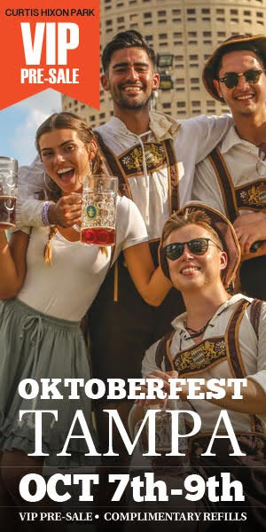 VIP is the best way to FEST <a href="/OktoberfestTPA/">Oktoberfest Tampa</a> on OCT 7-9 <a href="/CurtisHixonpark/">Curtis Hixon Park</a>. Includes Stein, refills and König's Feast. >>Pre-Sale tickets are still available. 
Eins, zwei, drei...HOIST! OktoberfestTampa.com/VIP