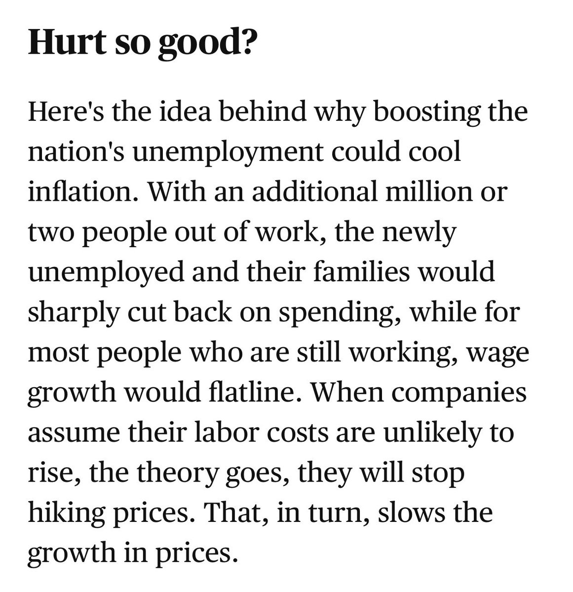 GoodPoliticGuy's tweet photo. The Fed is fucking insane. We have record inflation largely driven by corporations artificially hiking prices while seeing *record profits* and our gov response to this is forcing millions out of work so maybe those same corporations will save on labor costs and cut prices? https://t.co/kjbVmez30y