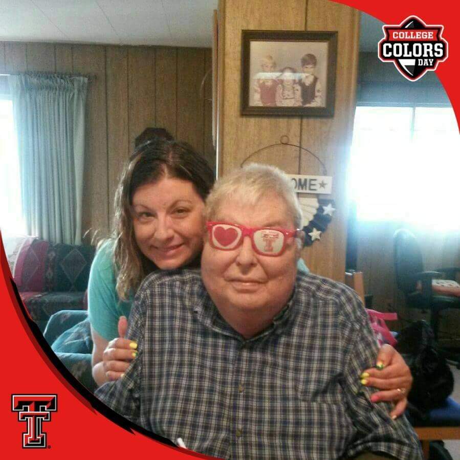 suzyemre's tweet photo. It's days like this that I miss Daddy the most. Daddy taught me my love of football and of course Texas Tech. This was the last picture I took with him. I know he and Grandpa will be watching from heaven today....

#WreckEm #MissingDaddy https://t.co/o3jpv8IqOi