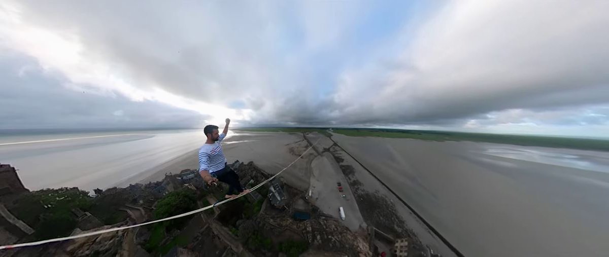 ArianaNews_'s tweet photo. Daredevil walks nearly 2.2 km on high line in France
Nathan Paulin broke a high line walker world record by walking nearly 2.2 km on a line suspended at Mont-Saint-Michel in France this week.
#ArianaNews #LineWalker #France #NathanPaulin https://t.co/59UbJGzTQj