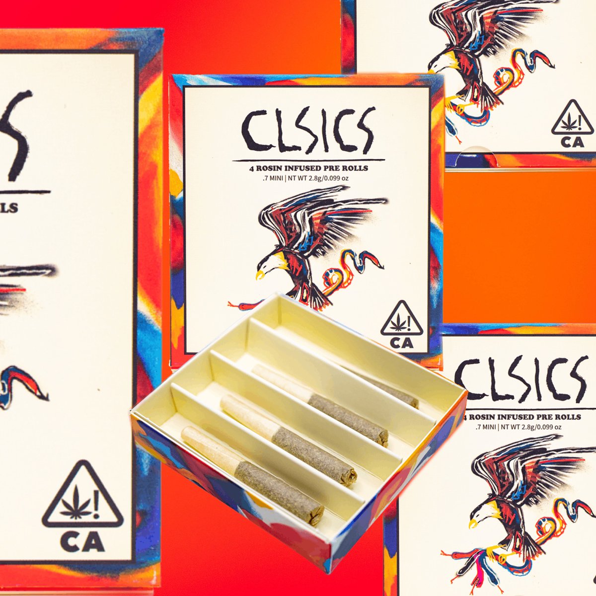 Kick up the good vibes with @clsics.official rosin infused 4 packs.