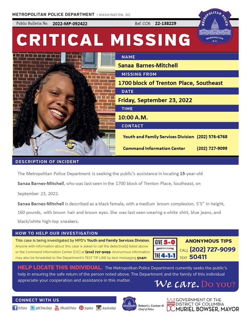 DC Police Department tweet media