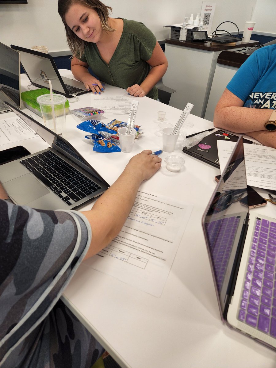 MrsTrotterSci's tweet photo. Teachers Doing Science Everyday, even on Saturday! #scienceacademy #disciplinaryliteracy @mrshilbs11 @CarminiaGonz @CoachGuarneros @shanny6494 @StaceyLeonardB1 https://t.co/OEkvUwS4ps