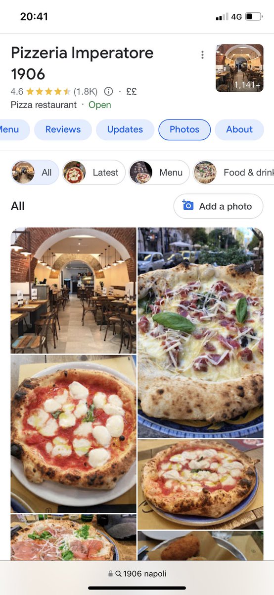 adamt_86's tweet photo. @ashleyrich Go to this place if you get chance while staying in Naples. Literally the best pizza of my life for about €7 https://t.co/bWTG10bI1P