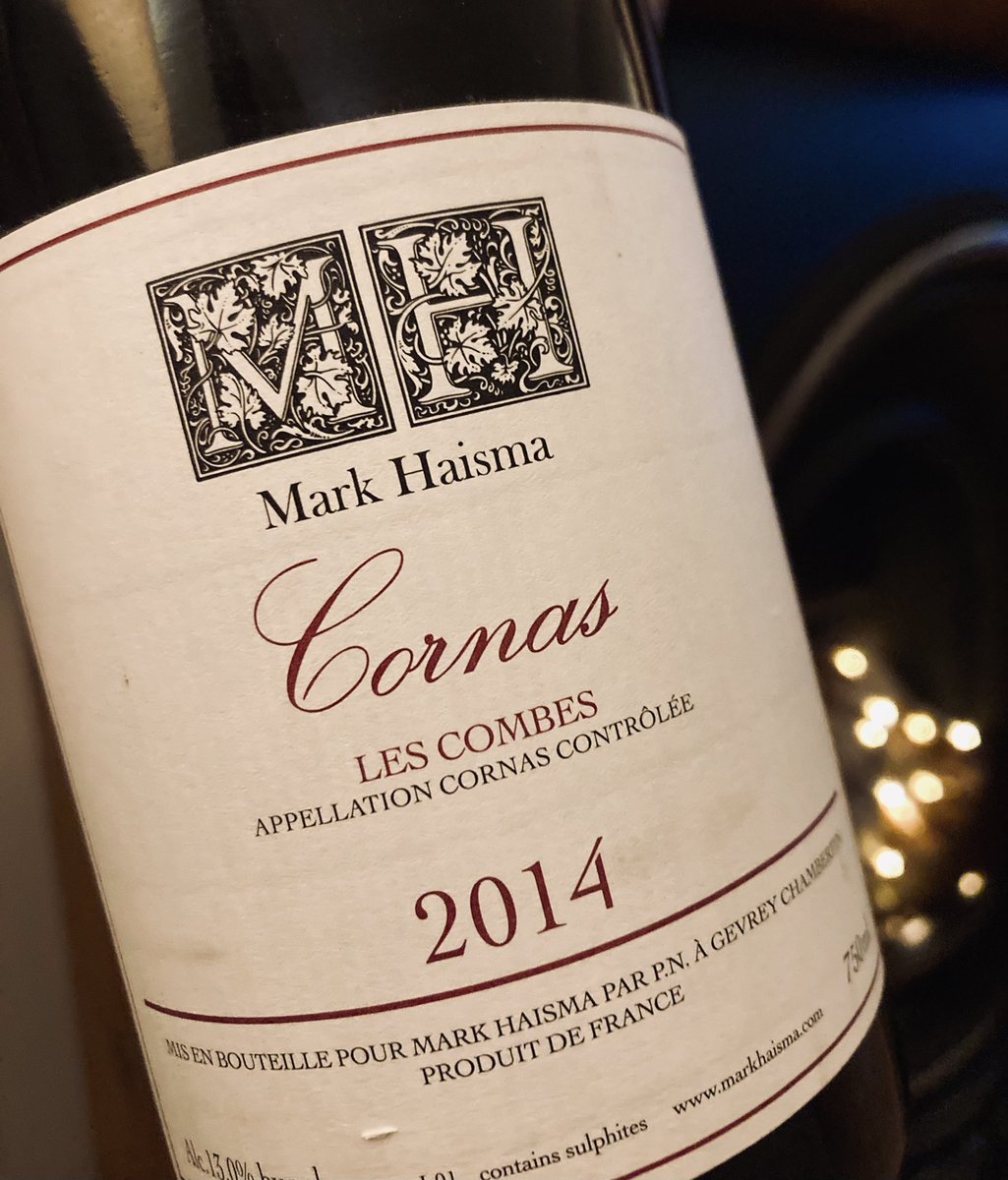 AngieYWine's tweet photo. This #saturdaynightred is a treat for a chilly autumnal evening
@MarkHaisma 2014 Cornas #LesCombes
So smooth and fragrant - in a great spot 👌🏼
#winelover #drinkbetterwine #cornas https://t.co/lIuqwUFd8x