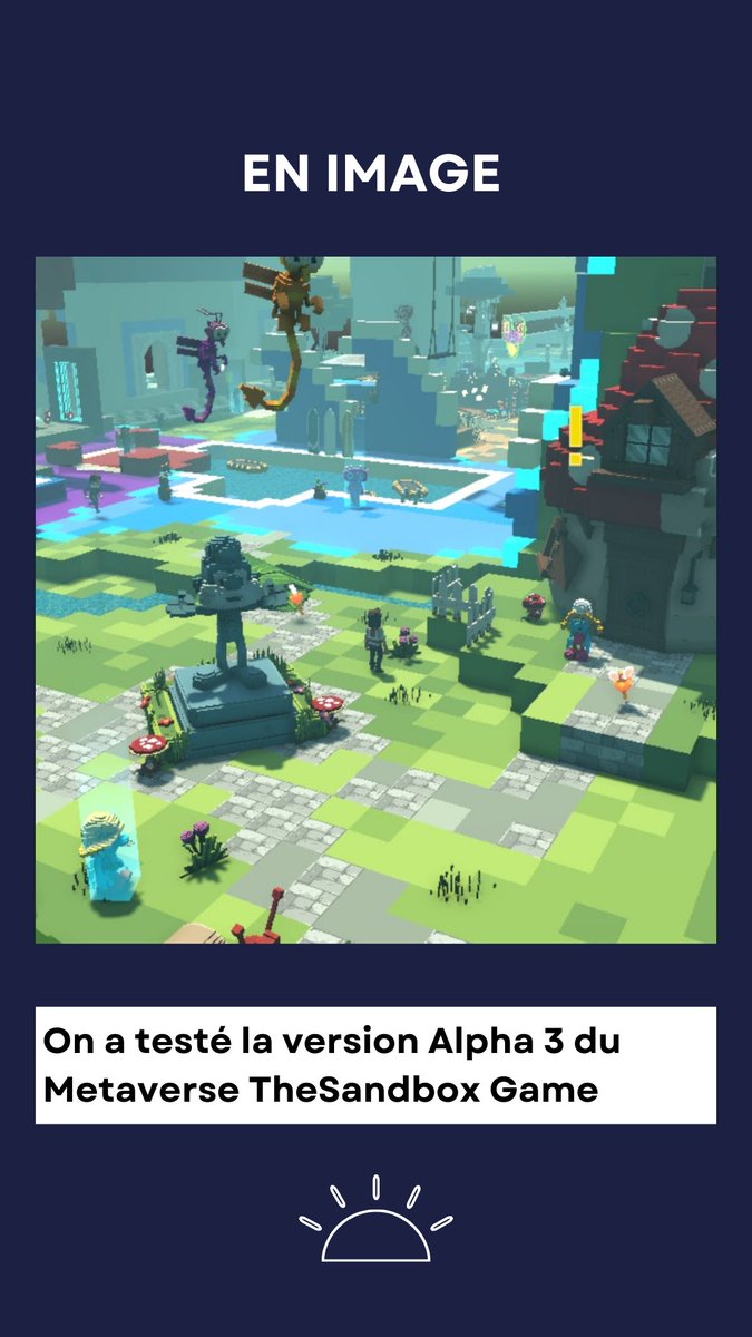 The_Good_Meta's tweet photo. [En image] On a testé la version Alpha 3 du Metaverse TheSandbox !

@thesandboxgame est un environnement virtuel basé sur la technologie Blockchain en cours de développement et déjà très apprécié des marques et des joueurs.

#metaverse #avatar #web3 #nft https://t.co/2NgbbN0nZ9