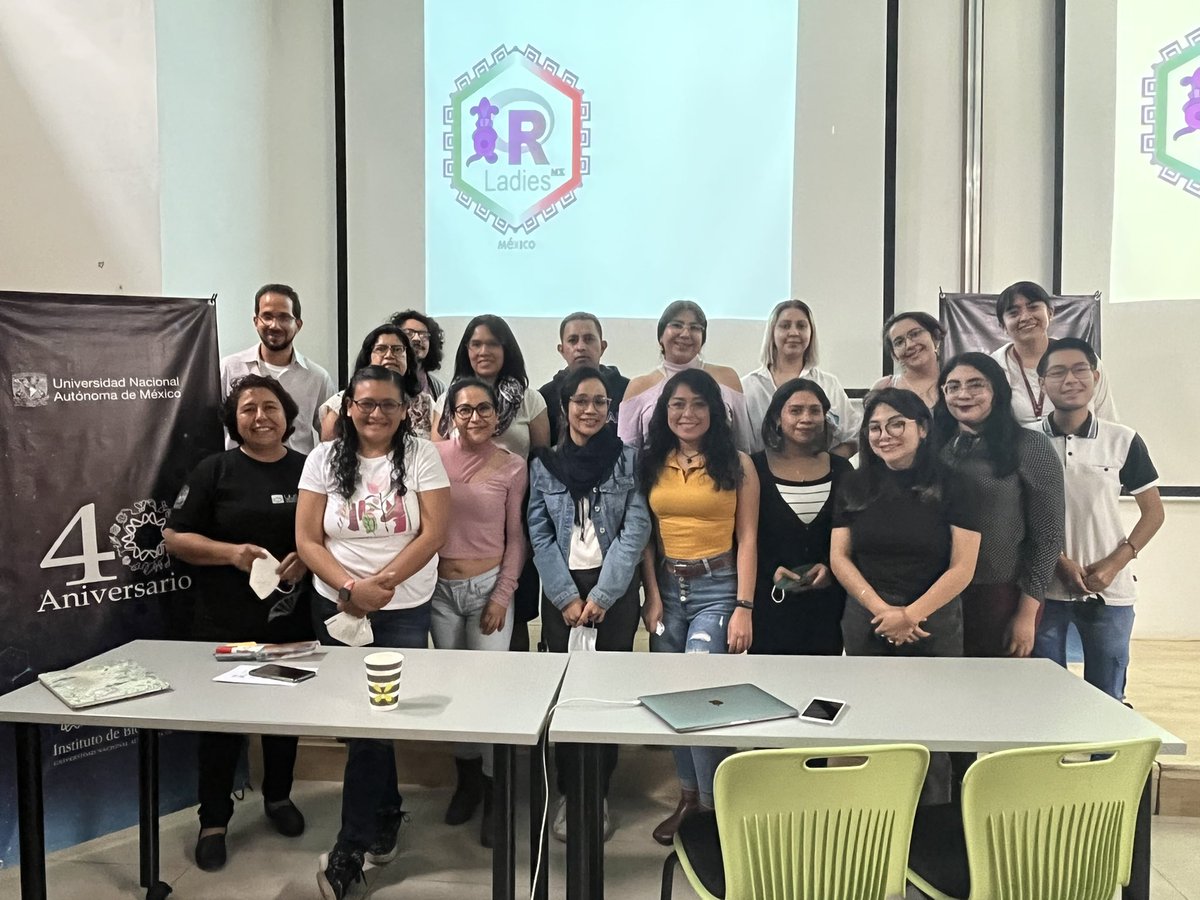 Así cerramos el 3er encuentro anual de #Rladies #Mexico !!! Gracias a <a href="/ibt_unam/">Instituto de Biotecnología UNAM</a> por permitirnos ser una de las multisedes de este evento!!!