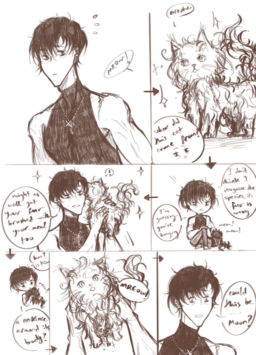 Moonitan1's tweet photo. A comic idea I've had for months, was incomplete for weeks and finally finished in 2 days
#servantoc #illustration #sketch https://t.co/0PjmZZ62uC