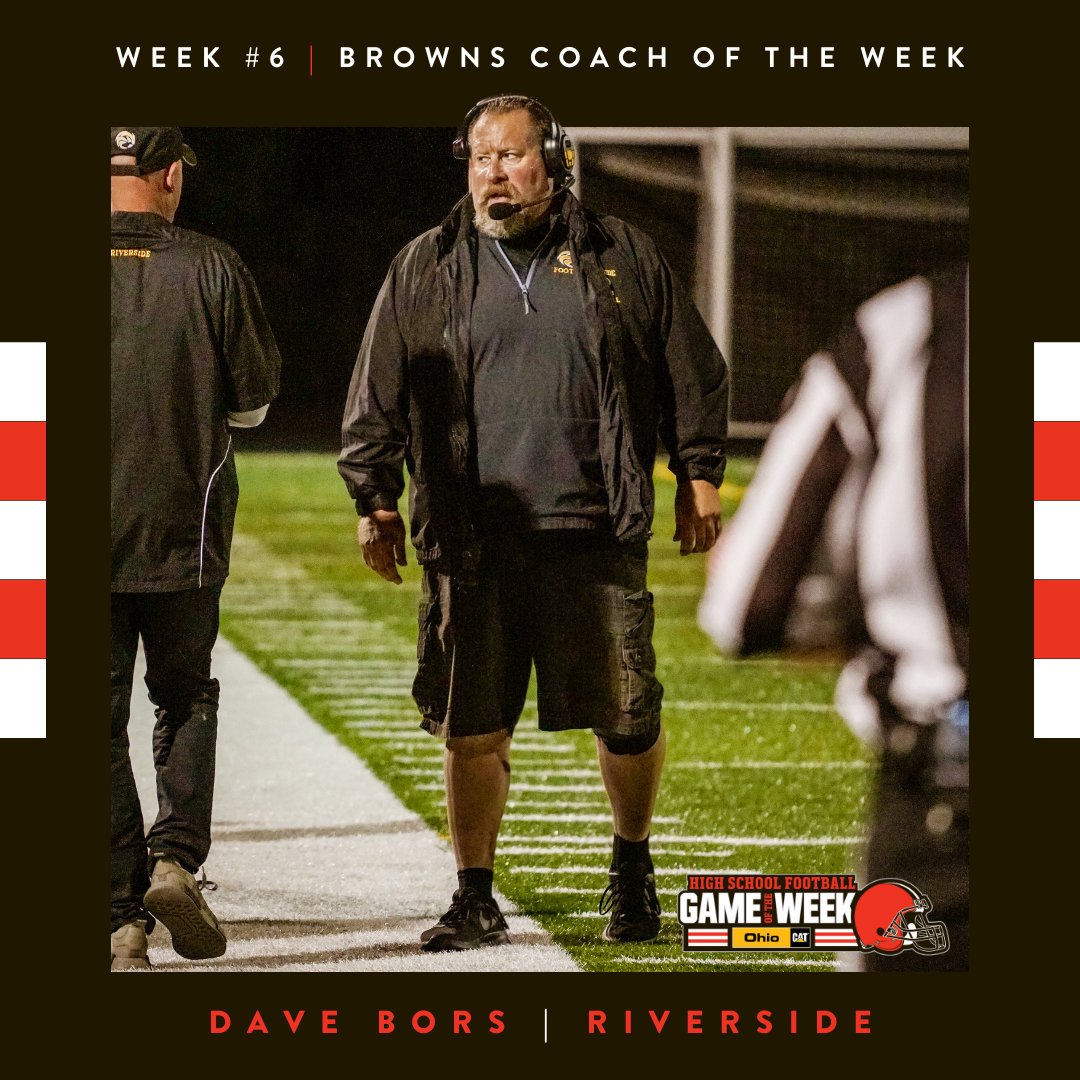 BrownsYouthFB's tweet image. Cleveland Browns High School Game of the Week #6 🏈#HSGOTW

Coach of the Week | Dave Bors
Game MVP #15 | @mikey_maloney15