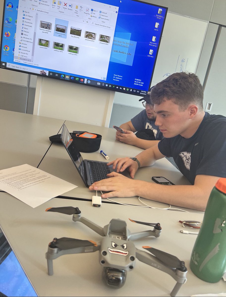 twiktani's tweet photo. Some more visuals from the Drone Journalism class. These awesome students shot drone footage across campus and then edited it into video stories! @ButlerCCom #Butler https://t.co/WpVhNkR2VF