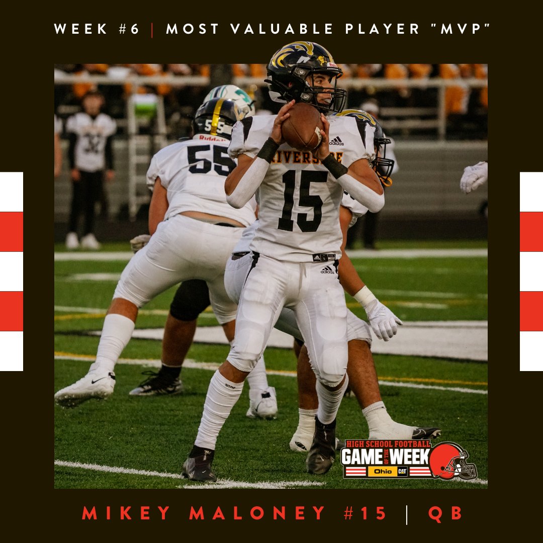 BrownsYouthFB's tweet image. Cleveland Browns High School Game of the Week #6 🏈#HSGOTW

Coach of the Week | Dave Bors
Game MVP #15 | @mikey_maloney15