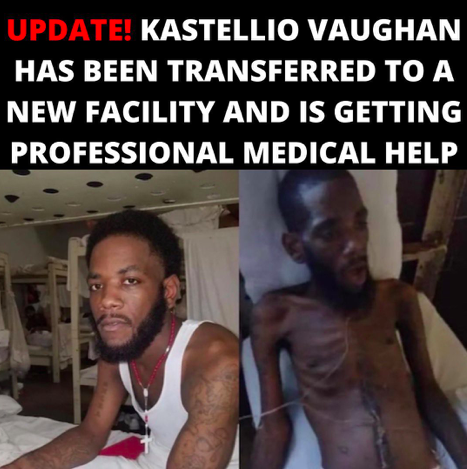 covidfighter1's tweet photo. @ajplus Mr. Vaughan has been moved to a new facility and is getting the proper medical attention from professional. Are others being mistreated I. Call the Department of Justice at (251) 441 - 5845 and demand that an investigation into the practices of this facility be opened! #UsorElse https://t.co/NJvHVrPFAQ