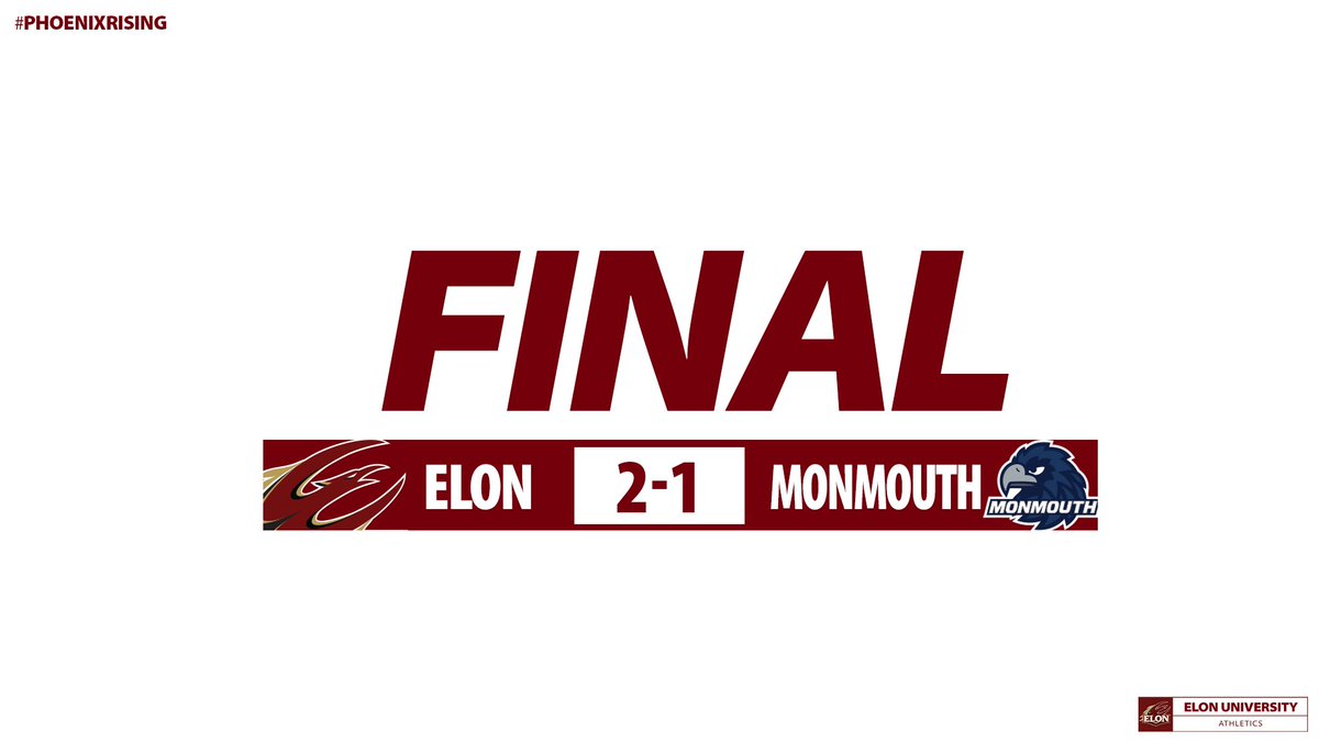 ElonMSoccer's tweet photo. FINAL

The Phoenix hang on to improve to 6-2 overall and 3-1 in the CAA with the 2-1 victory at Monmouth!

#ELONvMON https://t.co/XC4iGq1MLQ